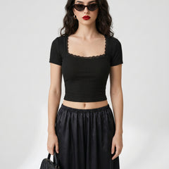 Black crop top view 6