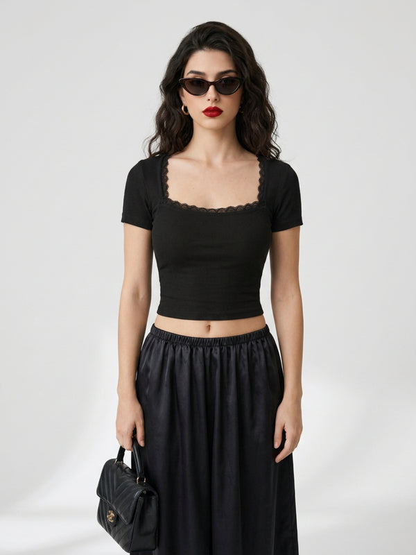 Black crop top view 6