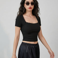 Black crop top view 5