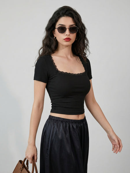 Black crop top view 5