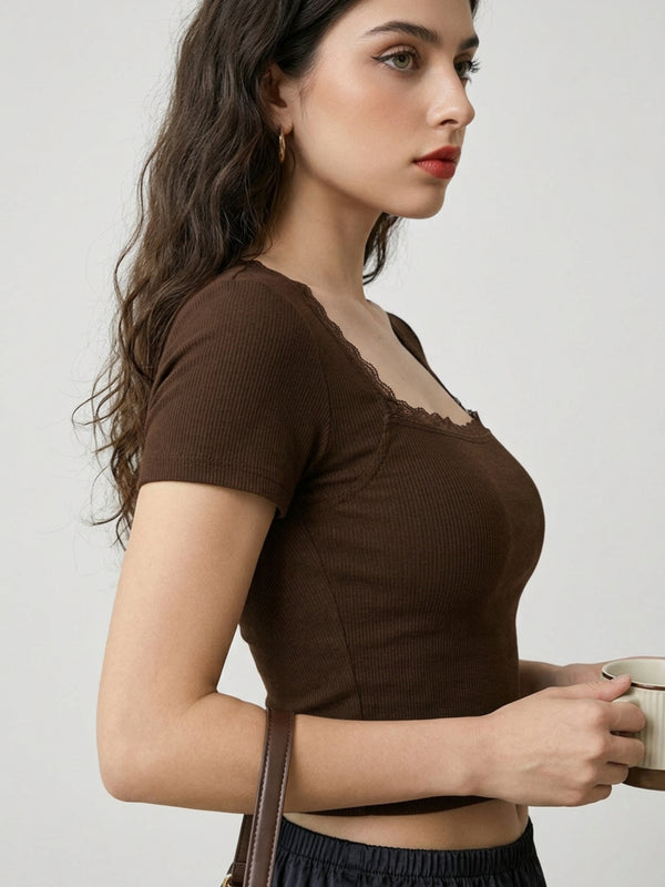 Brown crop top view 12