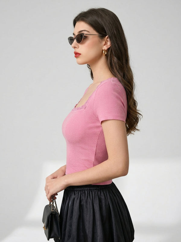 Pink crop top view 13