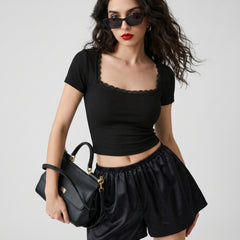 Black crop top view 4