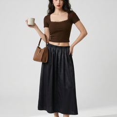 Brown crop top view 7