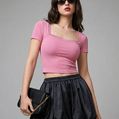 Pink crop top view 10