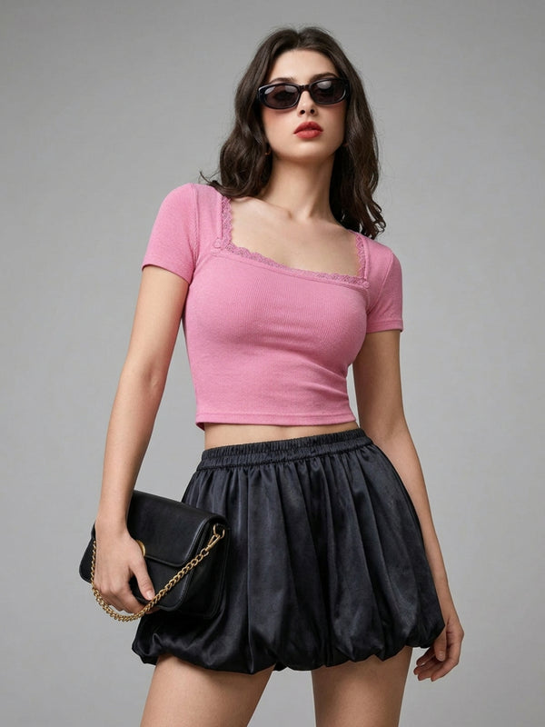 Pink crop top view 10