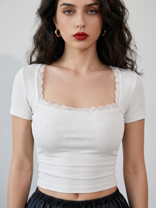 White crop top view 6