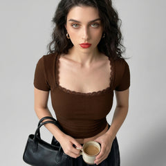 Brown crop top view 8