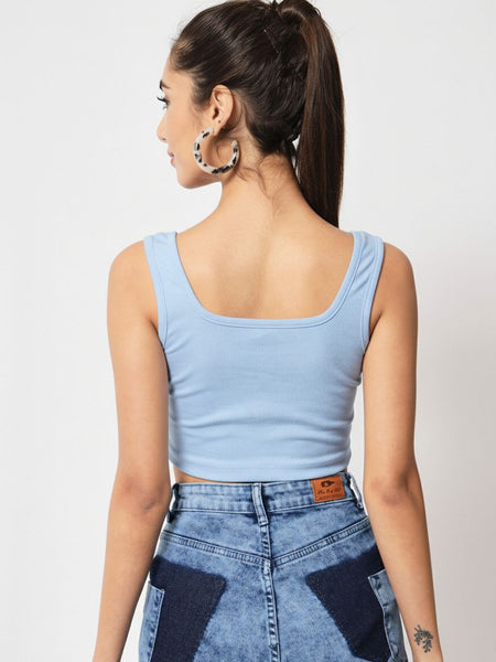 light blue top