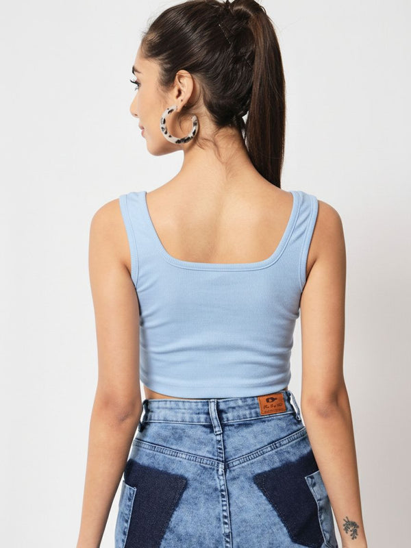 light blue top