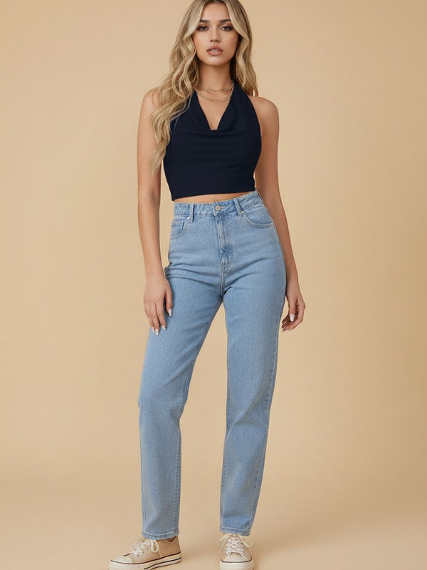 dark blue top