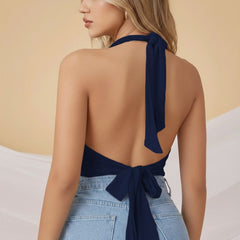 dark blue top