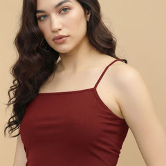 maroon top