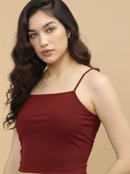 maroon top