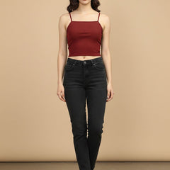 maroon top