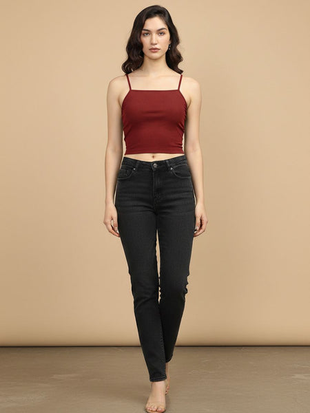 maroon top