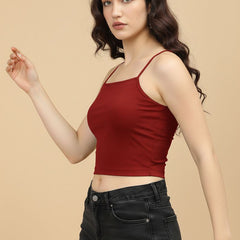 maroon top