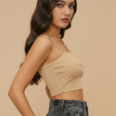 beige top