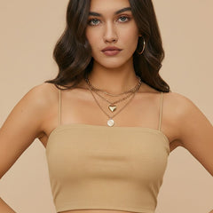 beige top