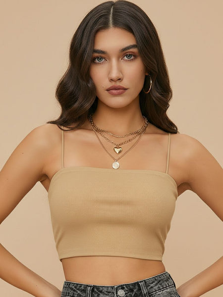 beige top