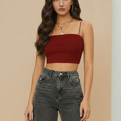 maroon top