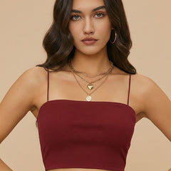 maroon top