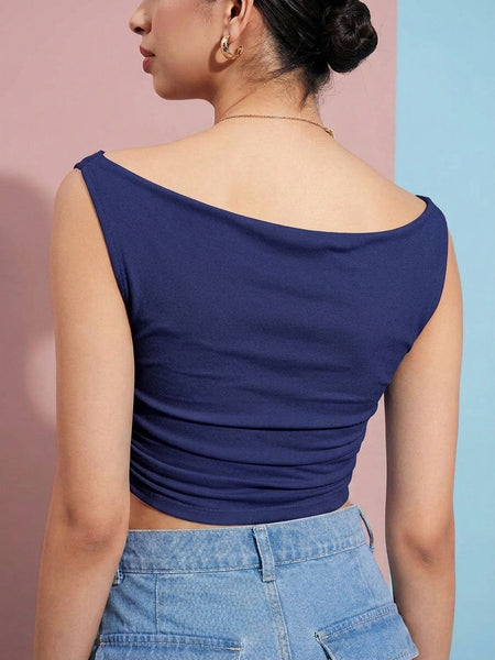 dark blue top