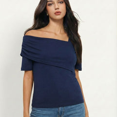 dark blue top