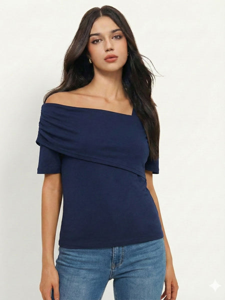 dark blue top