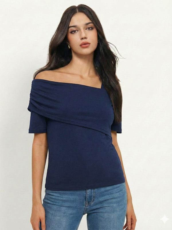 dark blue top