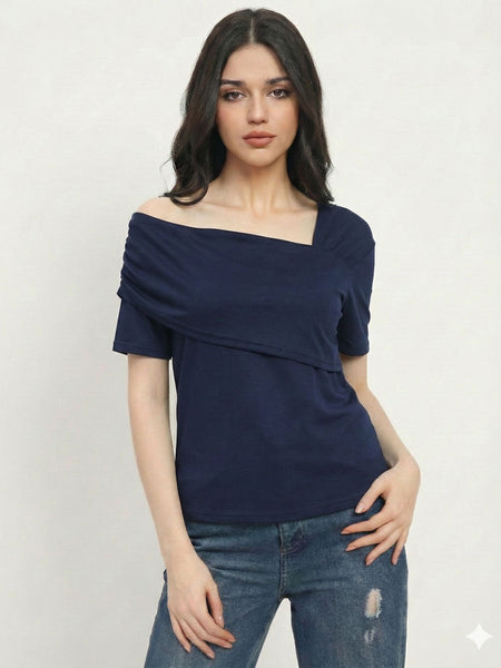 dark blue top