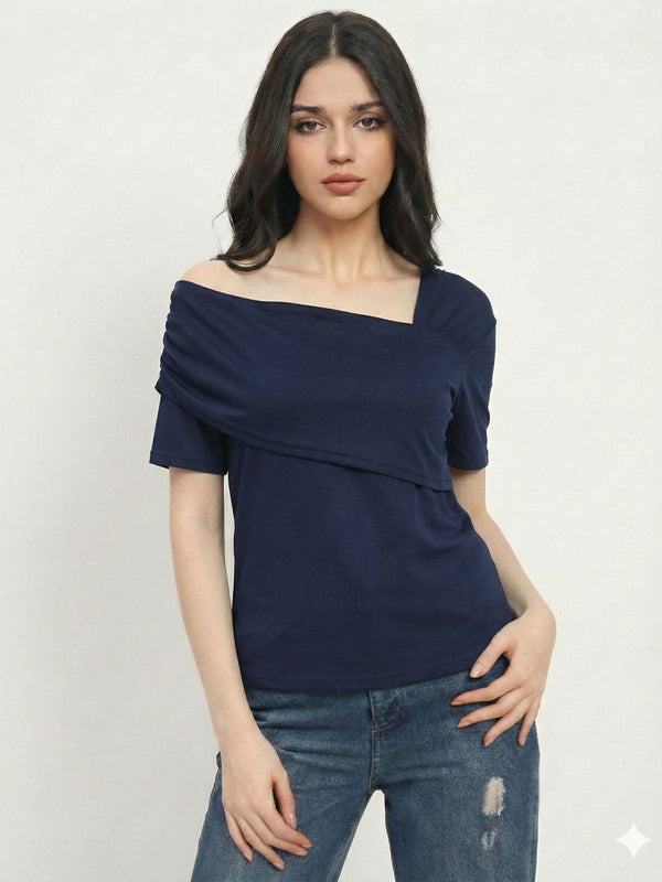 dark blue top