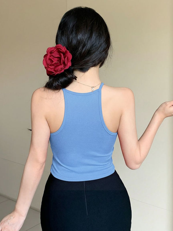 light blue top