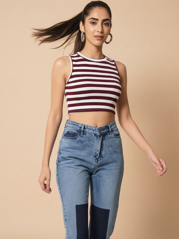 maroon top