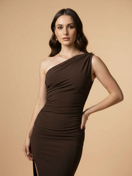 brown dress
