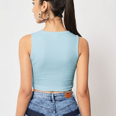 light blue top