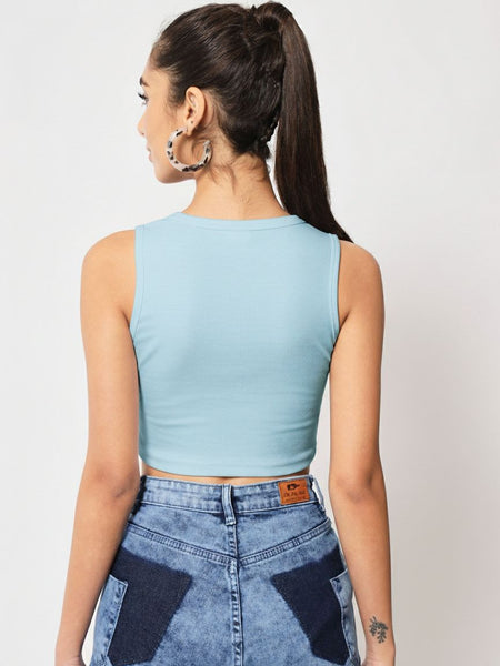 light blue top