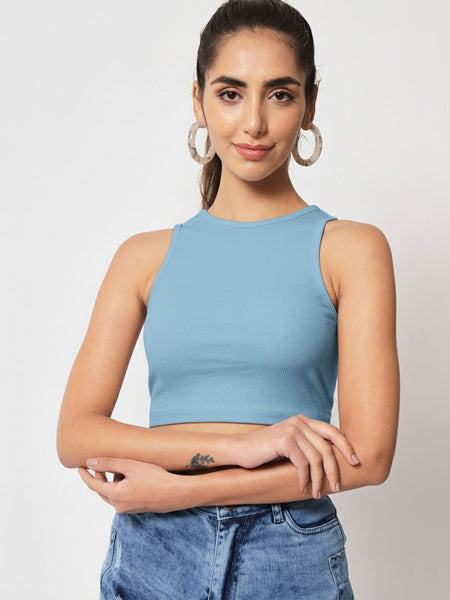 light blue top