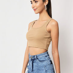 beige top