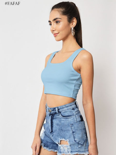 light blue top