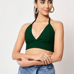 dark green top