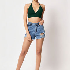 dark green top