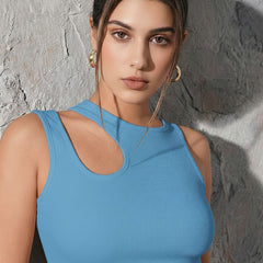 light blue top
