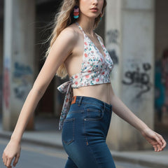 beige top