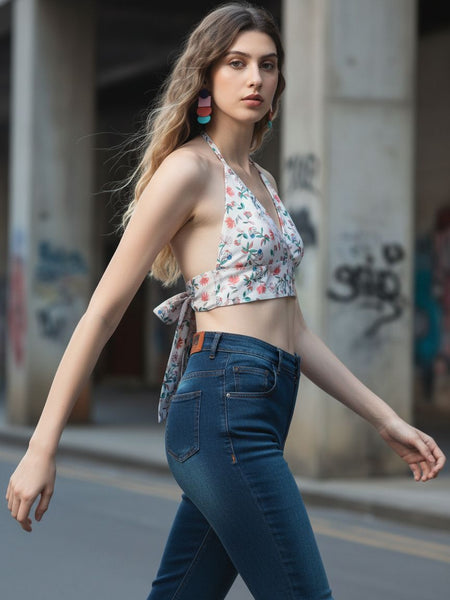 beige top