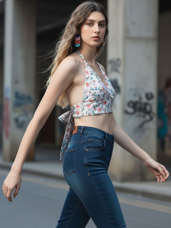 beige top