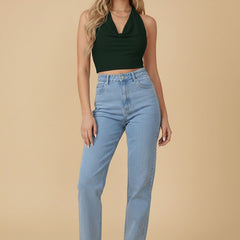 dark green top