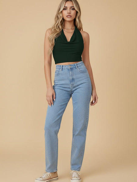 dark green top