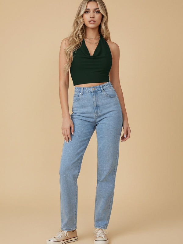dark green top