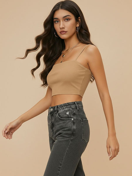 beige top